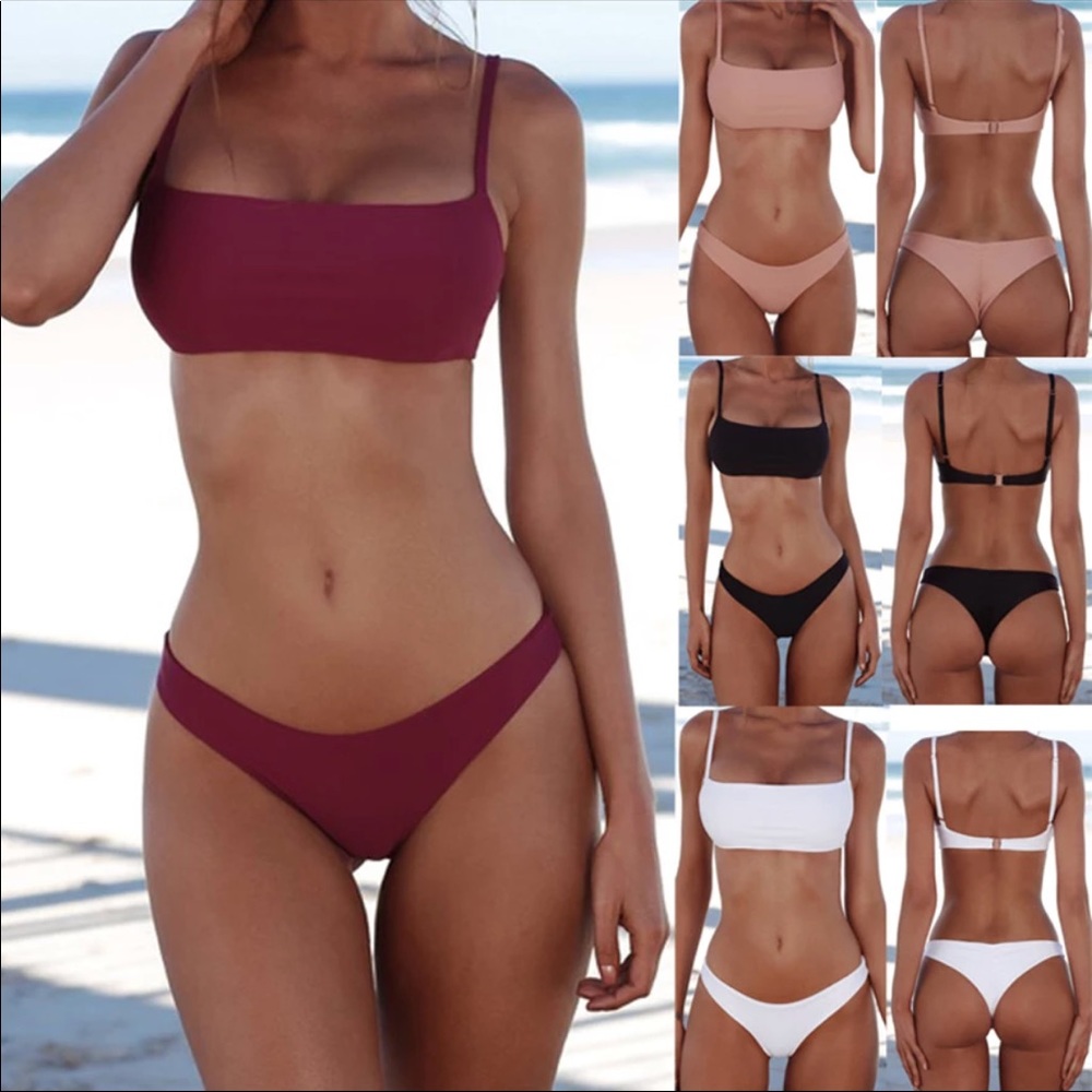 Black Spaghetti Strap Bikini - Picture 4 of 5